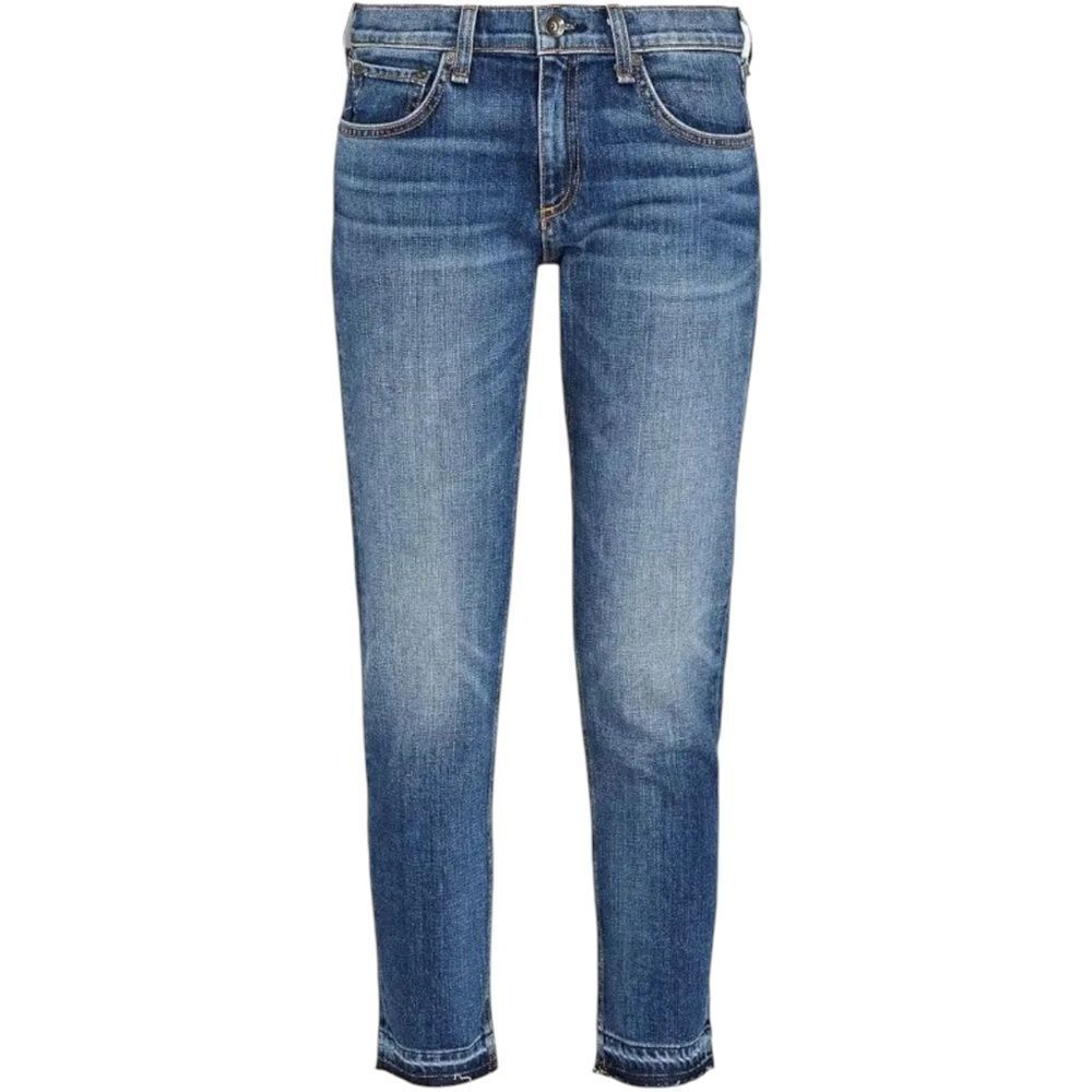 Rag & Bone Dre Low-Rise Slim Boyfriend Released Raw Hem Jeans Size 29